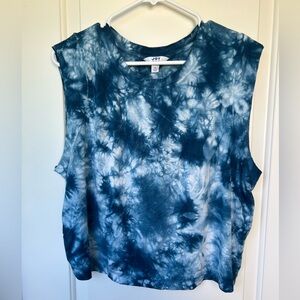 JoyLab Navy Tie-Dye Muscle Tee